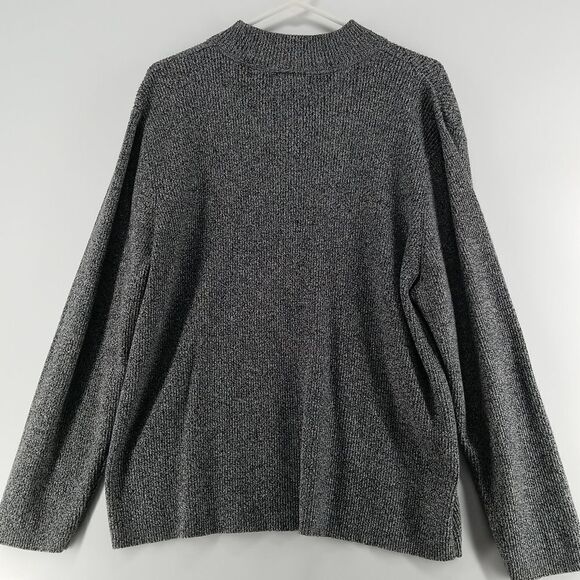Karen Scott Sweater Women's Size 3X Knit Long Sleeve Grey Black 100% Cotton - Picture 6 of 8